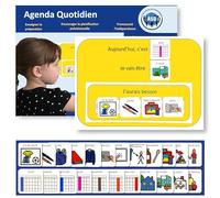 Tableau Routine Enfant se Préparer - Emploi du Temps/Rituel - 32 Pictogrammes Autisme Materiel - Calendrier de Planning - TSA/TDAH enfant outil