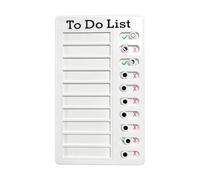 Tableau Routine Pour,Panneau Coulissant Réutilisable Pour Un Planning | Tableau Blanc Checklist,Pour Planification Tâches Quotidiennes Maison Et École Bureau Classe Les Et