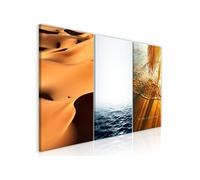 Tableau - Sand and Water (3 Parts) - 120x60 Artgeist (8422)