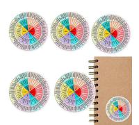 Tableau scolaire des couleurs mentales, décalcomanies de diagramme circulaire d'émotion - Décalcomanie d’émotion imperméable colorée | Tableaux et affiches pédagogiques pour promouvoir la santé mental