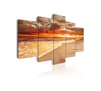 Tableau Sea: Beautiful Sunset-Taille L 200 x H 100 cm