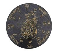 Tableau Sept Étoiles - De Divination Pendule En Bois De 15 Cm | Outil De Radiesthésie À Énergie Ronde Conception De Symboles Métaphysiques | Décor De Méditation Spirituelle | Utilisation Des