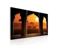 Tableau Sérénité de l'Afrique triptyque-Taille L 120 x H 80 cm