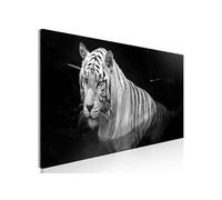 Tableau "Shining Tiger Black & White Narrow" 50 x 150 cm