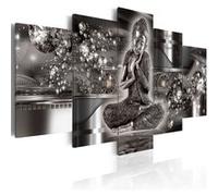 Tableau Silver Serenity-Taille L 100 x H 50 cm Imprimé G