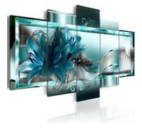 Tableau Sky Blue Lilies-Taille L 100 x H 50 cm Imprimé G
