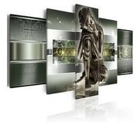 Tableau Sleeping buddha in greens-Taille L 100 x H 50 cm