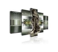 Tableau Sleeping buddha in greens-Taille L 200 x H 100 cm