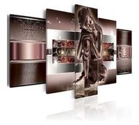 Tableau Sleeping Buddha in reds-Taille L 200 x H 100 cm Imprimé G