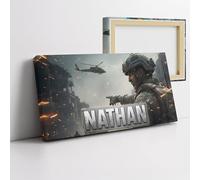 Tableau soldat militaire aventure armée personnalisé prénom - Cadeau gamer