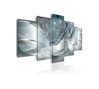 Tableau Sparkling Dandelions (5 Parts) Blue Wide-Taille L 100 x H 50 cm