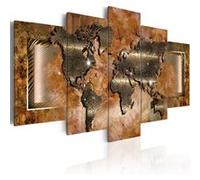 Tableau Steel Map-Taille L 100 x H 50 cm Imprimé G