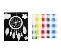 Tableau Sticker Au Numéro Avec Sticker Epoxy Attrape-Rêves 22x18,5cm