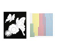 Tableau Sticker Au Numéro Avec Sticker Epoxy Papillon 22 X 18,5 Cm