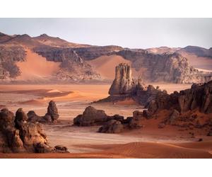 Tableau sur toile 110 x 70 cm : Sahara désert Tadrart Rouge dans le sud de l'Algérie (244106921)