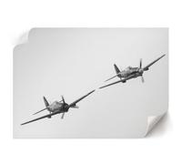 Tableau sur Toile 29,7x21 cm | Format A4 | Avions noirs