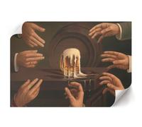 Tableau sur Toile 29,7x21 cm | Format A4 | Sept mains d'homme