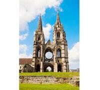 Tableau sur toile Abbaye Saint-Jean-des-Vignes Soissons 30x45 cm CEANOTHE Décoration Murale Art Décoratif Muraux Peinture Imprimée en HD Salon Chambre Bureau Fabriqué en France Gris G