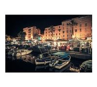 Tableau sur toile Ajaccio by Night 30x45 cm CEANOTHE Décoration Murale Art Décoratif Muraux Peinture Imprimée en HD Salon Chambre Bureau Fabriqué en France Noir G
