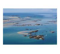 Tableau sur toile archipel de Chausey 65x97 cm CEANOTHE Décoration Murale Art Décoratif Muraux Peinture Imprimée en HD Salon Chambre Bureau Fabriqué en France Bleu G