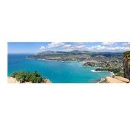 Tableau sur toile baie de Cassis 45x135 cm CEANOTHE Décoration Murale Art Décoratif Muraux Peinture Imprimée en HD Salon Chambre Bureau Fabriqué en France Bleu G