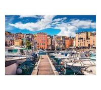 Tableau sur toile Bastia Corse 30x45 cm CEANOTHE Décoration Murale Art Décoratif Muraux Peinture Imprimée en HD Salon Chambre Bureau Fabriqué en France Bleu G