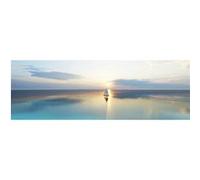 Tableau sur toile bateau à voile 30x97 cm CEANOTHE Décoration Murale Art Décoratif Muraux Peinture Imprimée en HD Salon Chambre Bureau Fabriqué en France Bleu G