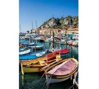 Tableau sur toile bateaux port de Nice 45x65 cm CEANOTHE Décoration Murale Art Décoratif Muraux Peinture Imprimée en HD Salon Chambre Bureau Fabriqué en France Bleu G