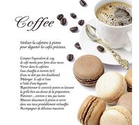Tableau sur toile CAFE 60 x 60 cm | décoration murale design imprimée en France par Scenolia