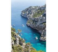 Ceanothe Tableau sur Toile calanque d'En Vau Vue du Ciel 30x45 cm Décoration Murale Art Décoratif Muraux Peinture Imprimée en HD Salon Chambre Bureau Bois de Forêt FSC Fabriqué en France