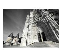 Tableau sur toile cathédrale de Beauvais 45x65 cm CEANOTHE Décoration Murale Art Décoratif Muraux Peinture Imprimée en HD Salon Chambre Bureau Fabriqué en France Gris G