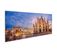 Tableau sur toile Cathédrale de Milan Lever du soleil Italie Milan L'une des plus grandes églises De - Toile 120x40 cm - Panorama