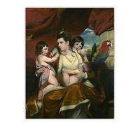 Tableau sur toile Célèbre Lady Cockburn and her Three Eldest Sons Sir Joshua Reynolds Impression sur toile-Tableau Peinture Huile Sur Toile-Reproduction de peintures célèbres 80x104cm Sans Cadre