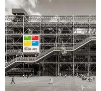 Tableau sur toile centre Pompidou 65x65 cm CEANOTHE Décoration Murale Art Décoratif Muraux Peinture Imprimée en HD Salon Chambre Bureau Fabriqué en France Gris G