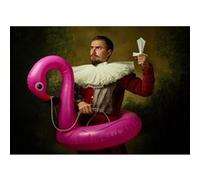 Tableau sur toile chevalier 30x45 cm CEANOTHE Décoration Murale Art Décoratif Muraux Peinture Imprimée en HD Salon Chambre Bureau Fabriqué en France Marron G