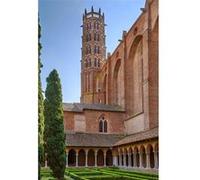 Tableau sur toile couvent des Jacobins de Toulouse 65x97 cm CEANOTHE Décoration Murale Art Décoratif Muraux Peinture Imprimée en HD Salon Chambre Bureau Fabriqué en France Gris