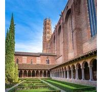 Tableau sur toile couvent Jacobins Toulouse 45x45 cm CEANOTHE Décoration Murale Art Décoratif Muraux Peinture Imprimée en HD Salon Chambre Bureau Fabriqué en France Gris