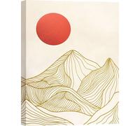 Tableau sur toile de style nordique - Sayaka Miko, Coucher de soleil sur les montagnes I - 40x60 cm