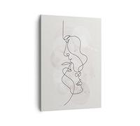 Moderne Impression sur Toile Monofilaire Homme Femme Image Tableau Decoration Murale 50x70cm Deco Cadre Salon Chambre Cuisine Vertical Petit Tableaux Decoratifs Muraux Art Wall Decor PA50x70-4629