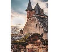 Tableau sur toile église Collonges 65x97 cm CEANOTHE Décoration Murale Art Décoratif Muraux Peinture Imprimée en HD Salon Chambre Bureau Fabriqué en France Rouge G