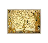 Tableau sur toile encadré - avec cadre - L'arbre de vie - Gustav Klimt - Culture Art - Art Nouveau Style Liberty - 50 x 70 cm - Style moderne bois naturel - (cod.199)