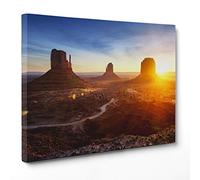 Tableau sur toile - encadré - prêt à accrocher - Monument Valley - Grand Canyon - USA America Nevada - 30 x 40 cm - Sans cadre - (cod.2299)