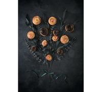 Tableau sur toile fleurs noirs 45x65 cm CEANOTHE Décoration Murale Art Décoratif Muraux Peinture Imprimée en HD Salon Chambre Bureau Fabriqué en France Noir G