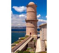 Tableau sur toile fort Saint-Jean Marseille 45x65 cm CEANOTHE Décoration Murale Art Décoratif Muraux Peinture Imprimée en HD Salon Chambre Bureau Fabriqué en France Beige G