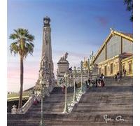 Tableau sur toile gare ferroviaire de Marseille 30x30 cm CEANOTHE Décoration Murale Art Décoratif Muraux Peinture Imprimée en HD Salon Chambre Bureau Fabriqué en France Jaune
