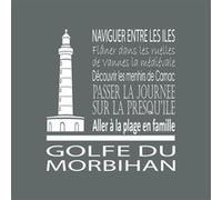 Tableau sur toile golfe Morbihan cendre 30x30 cm CEANOTHE Décoration Murale Art Décoratif Muraux Peinture Imprimée en HD Salon Chambre Bureau Fabriqué en France Gris G