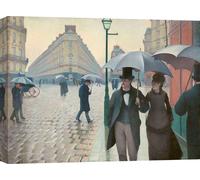 Tableau sur toile - Gustave Caillebotte, Paris par un jour de pluie - 100x70 cm