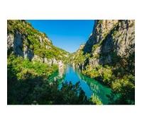 Tableau sur toile hauteur gorges du Verdon 45x65 cm CEANOTHE Décoration Murale Art Décoratif Muraux Peinture Imprimée en HD Salon Chambre Bureau Fabriqué en France Vert G