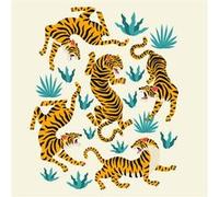 Tableau sur toile illustration faune sauvage 30x30 cm CEANOTHE Décoration Murale Art Décoratif Muraux Peinture Imprimée en HD Salon Chambre Bureau Fabriqué en France Vert G
