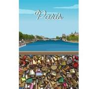 Tableau sur toile illustration pont des Arts Paris 30x45 cm CEANOTHE Décoration Murale Art Décoratif Muraux Peinture Imprimée en HD Salon Chambre Bureau Fabriqué en France Multicolore G